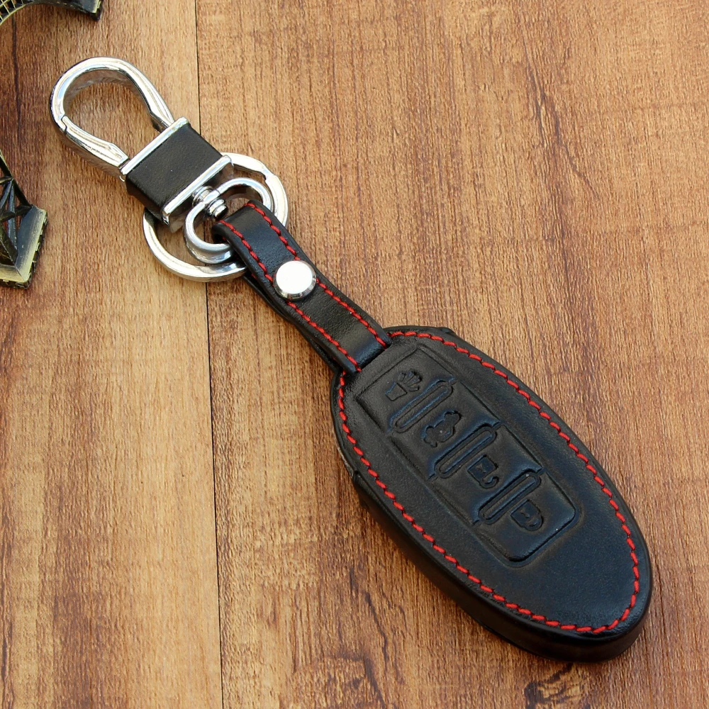 Автомобильный чехол для ключей из натуральной кожи с дистанционным управлением