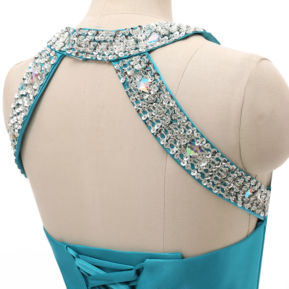 Сексуальное длинное вечернее платье с лямкой на шее вечерние платья без рукавов