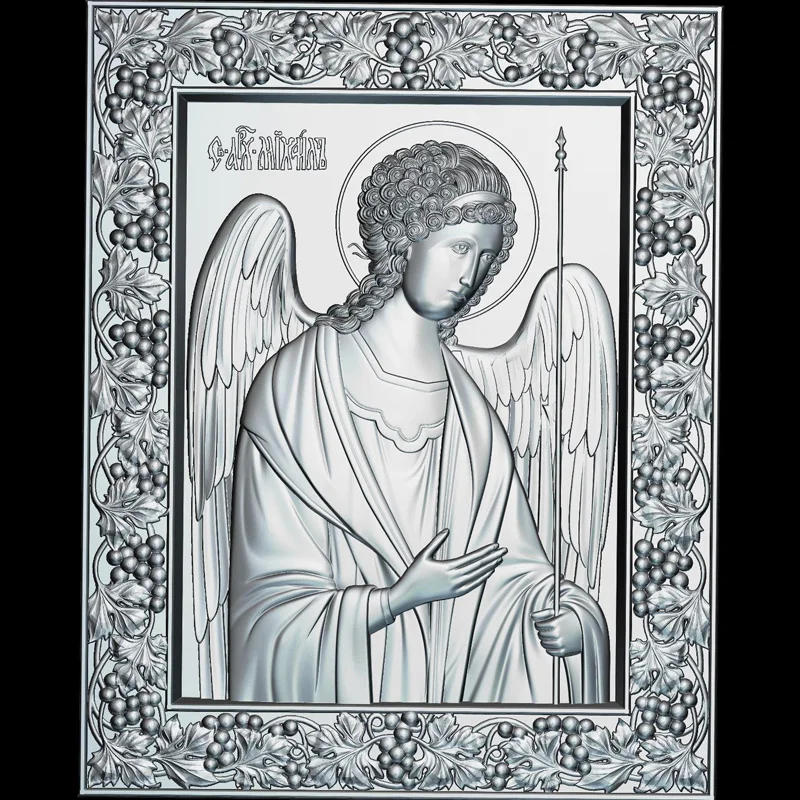 3d модель Archangel Michael St. для ЧПУ формы STL религия рельефная роутер 3 осевой гравер