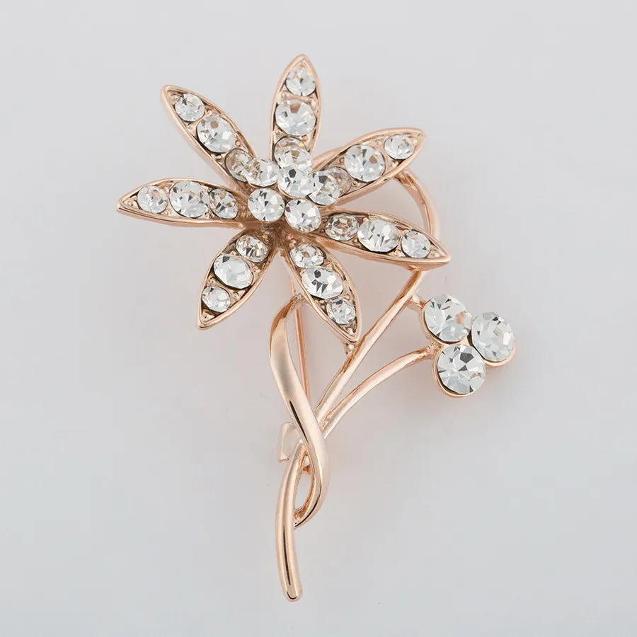 Кристалл цветок нагрудный знак брошь модные стразы ювелирные изделия для женщин