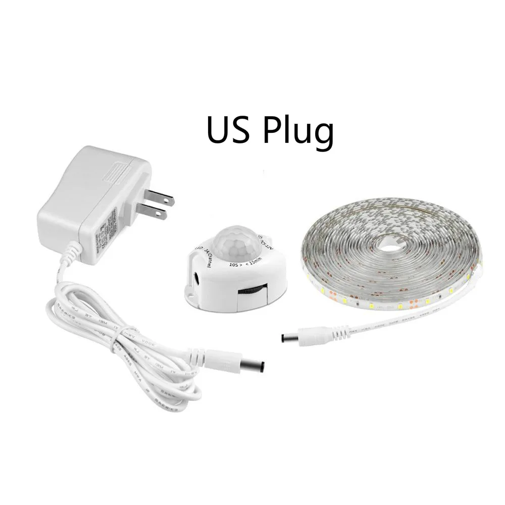 

Sensor Motion Sensor LED Light Bar 12V Cabinet Light Night Bedroom Wardrobe Stair Wardrobe Light 110V-220V Power EU US Plug