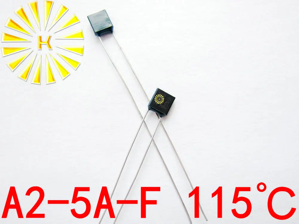 

100% оригинальный телефон, 115 градусов, термоотключение RH115, теплоотвод 5A 250V, черный квадратный предохранитель температуры x 500 шт.