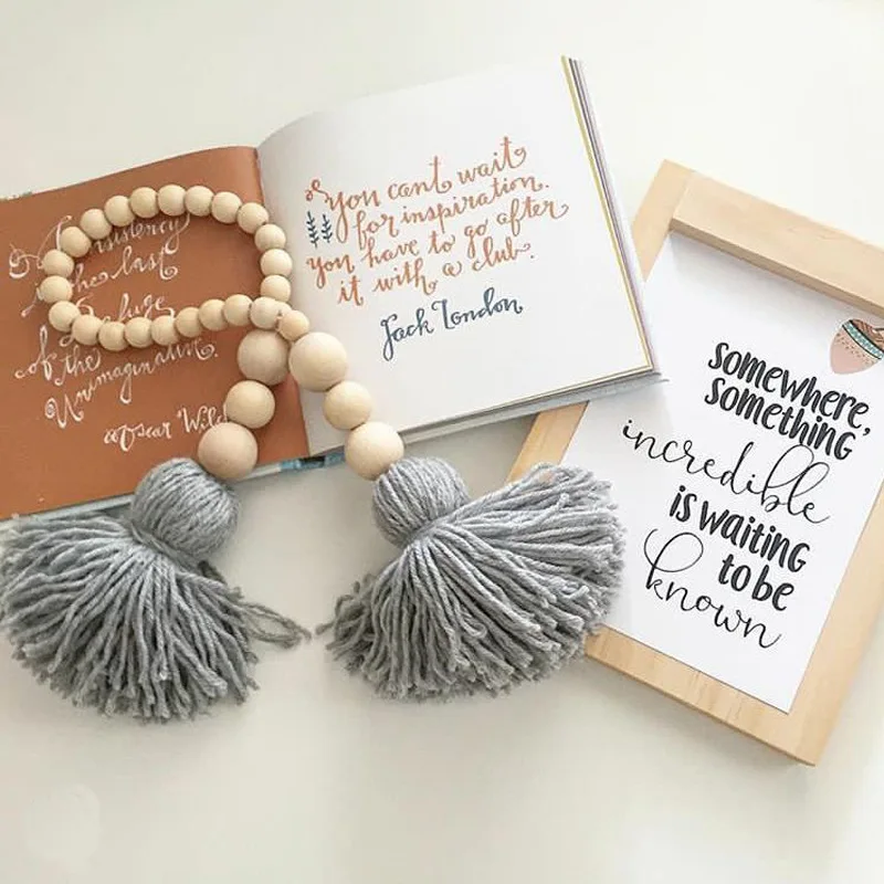 2017 скандинавские украшения для детской комнаты деревянные бусины шар с