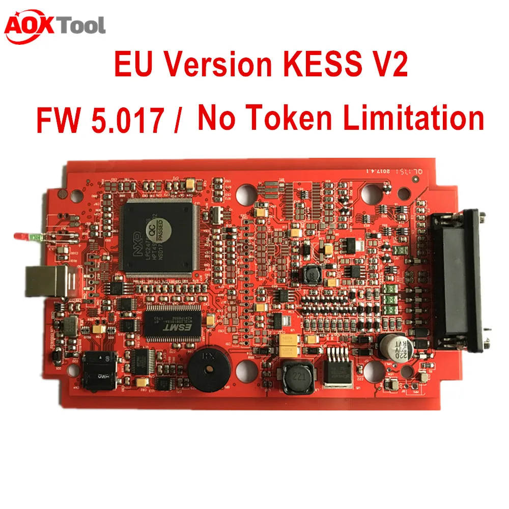 EU KESS V2 Master Kess V2.47 V2.23 FW5.017 красный PCB без маркерного ограничения Ktag V7.020 комплект для