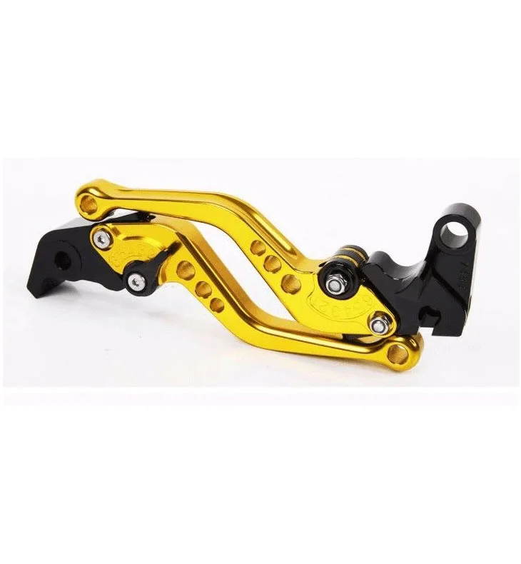 Золотой 2x Короткие Рычаги Тормозная система сцепления для GSX1300R Hayabusa 99-07 GSX1400 GSX650F TL1000R Bandit GSF 1200 1250 DL1000/V-STROM SV1000 - Цвет: Золотой