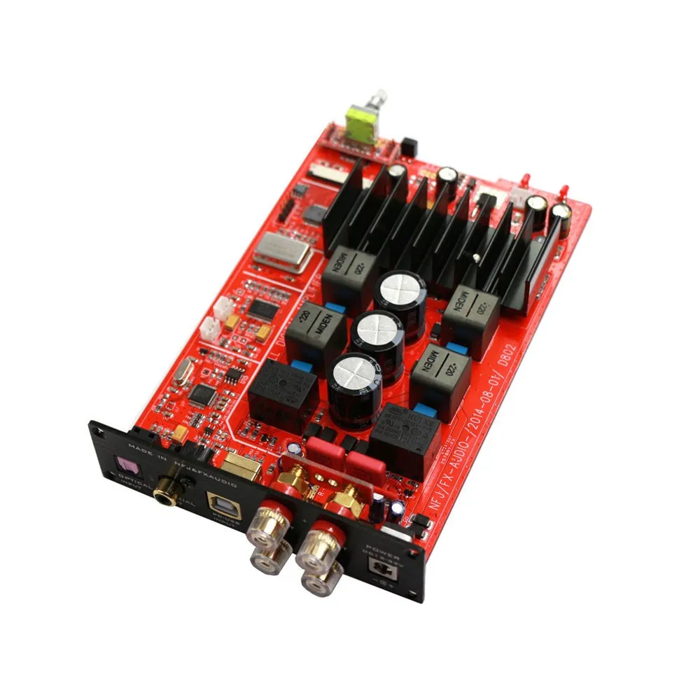 FX Audio D802 80 Вт* 2 192 кГц коаксиальный/оптический/USB Класс D цифровой усилитель мощности+ пульт дистанционного управления