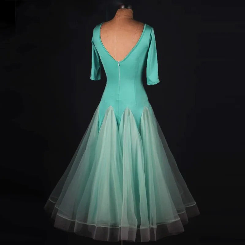 Платье для бальных танцев с рукавом до локтя одежда латинских сальса Румба Самба