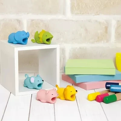 Защита кабеля USB в виде мультяшных животных органайзер для линия передачи данных
