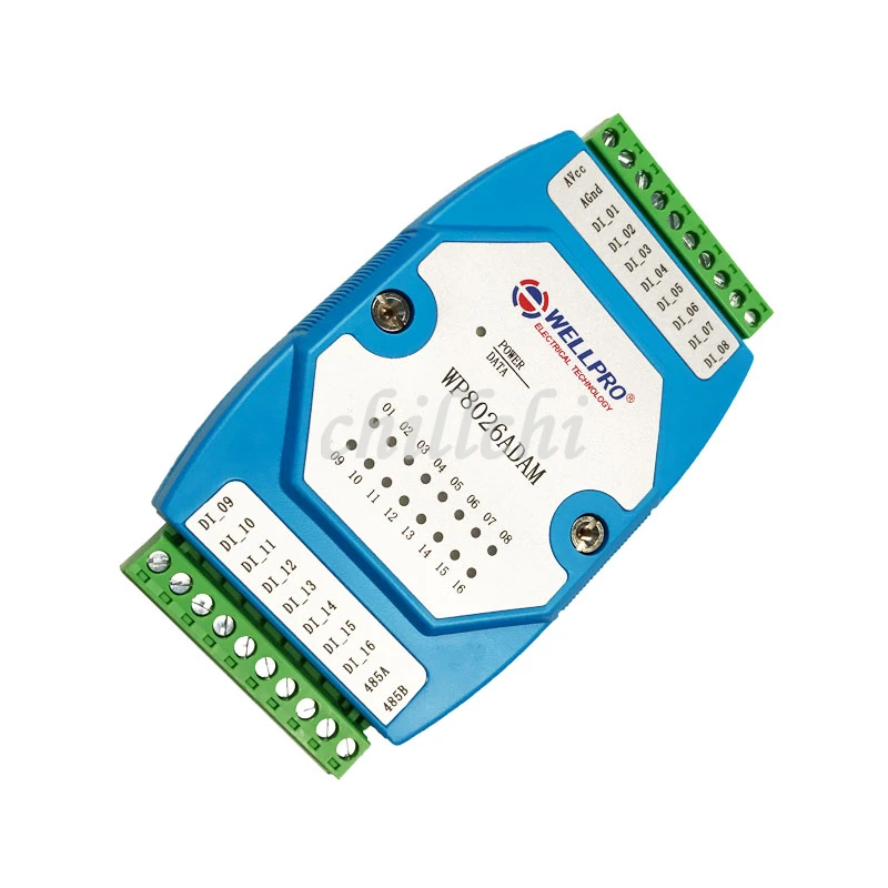Цифровой входной модуль переключатель изолированный 16 DI RS485 MODBUS communications|communication
