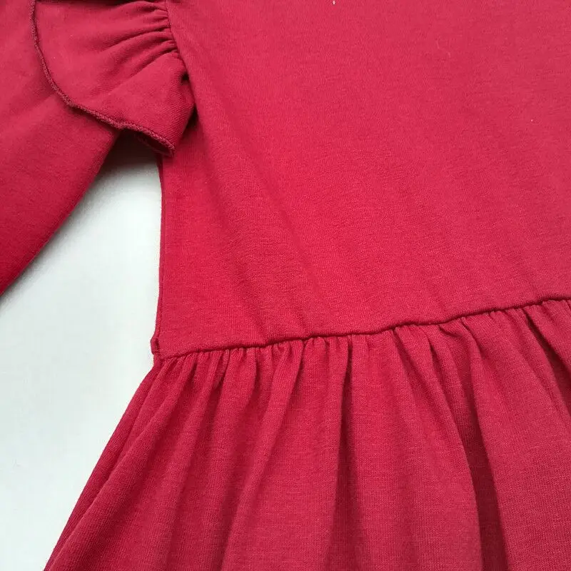 Осенне зимний наряд для девочек из 2 предметов однотонный винно красный топ с