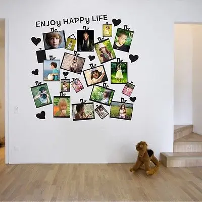 Wall Paper 20Pcs DIY Family Picture Photo Frame Sticker Removable Mural Home Decor Decal | Дом и сад