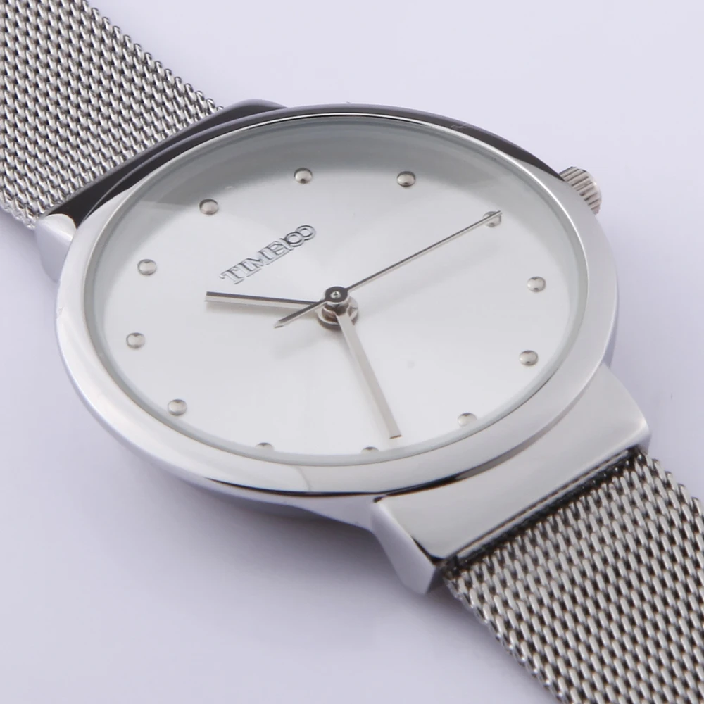 Модный бренд TIME100 женские Кварцевые Часы стрелочные часы Стальной Сетки Ремень