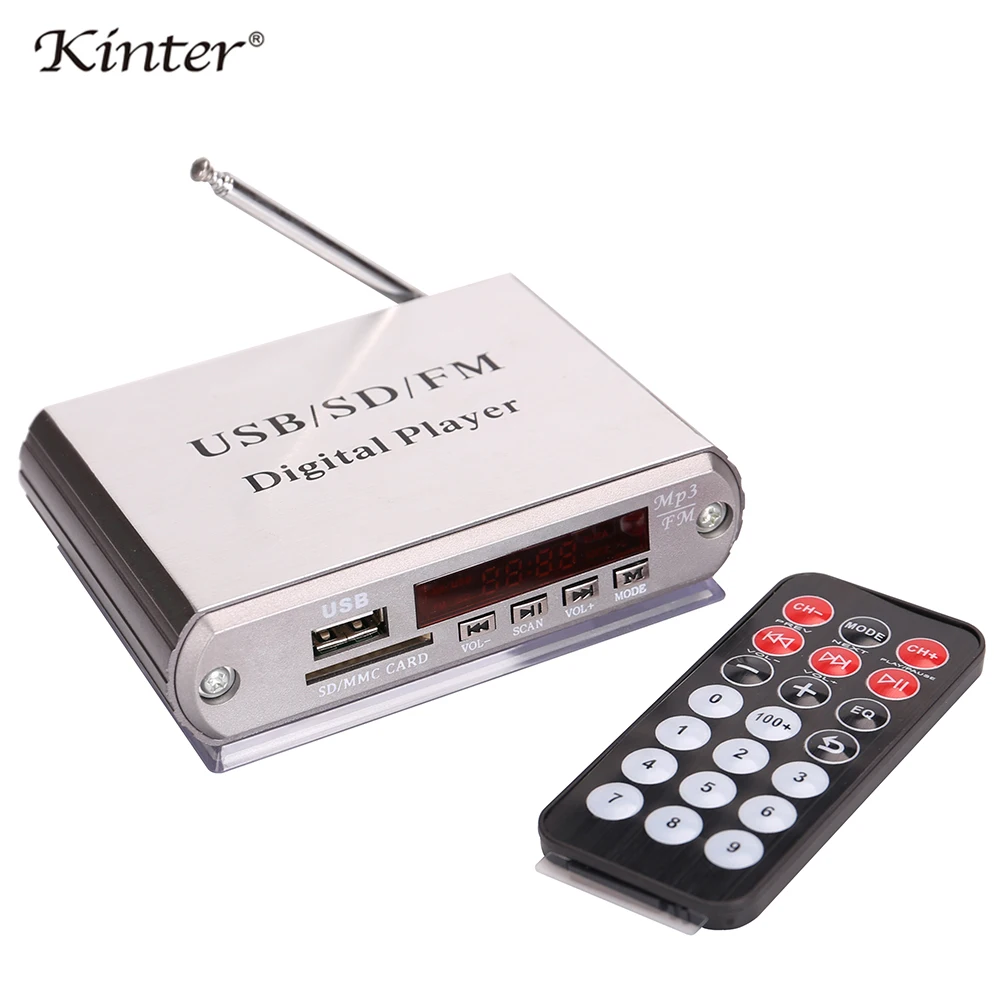 Kinter A5 мини усилители стерео аудио плеер портативный amp ридер с SD USB ввод FM антенна светодиодный цифровой дисплей адаптер питания
