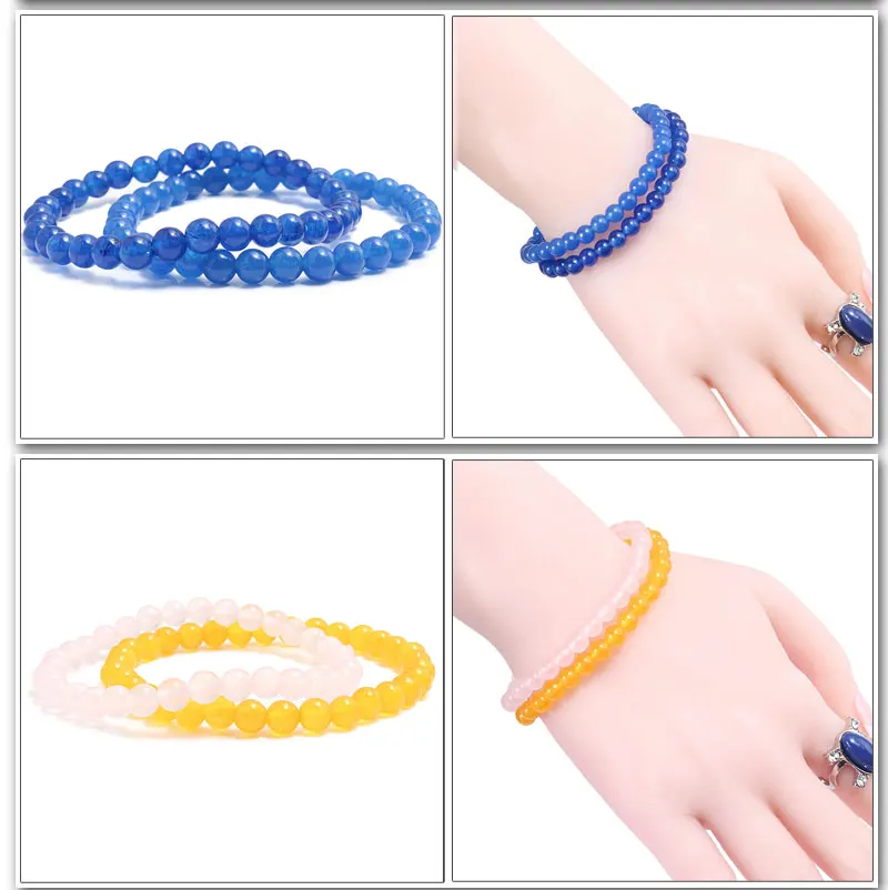 Шарм Boho браслеты для женщин Pulseras Mujer Moda натуральный камень Бусины Ювелирные изделия из халцедона Красный Кристалл эластичная веревка браслеты подарки