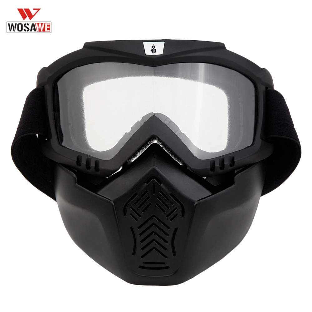 WOSAWE мотоциклетные очки Съемный фильтр для рта идеально подходит открытого лица