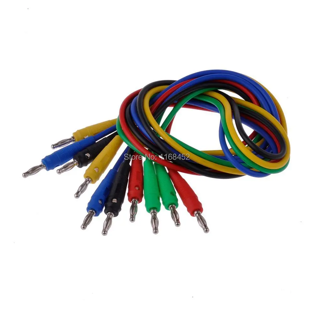 TL137 5 шт. 14AWG силиконовый провод 4 мм штекер типа "банан" до 4 мм разъем типа "банан" Тестовый Кабель провода для датчики для мультиметра