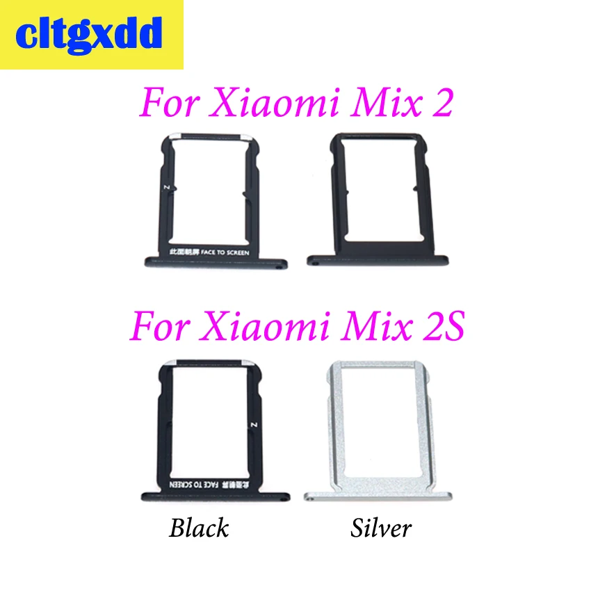 

cltgxdd For Xiaomi Mi MIX 2 MIX2S Card Tray Holder SIM Card Slot Adapter SIM Socket Replacement Repair Spare Parts