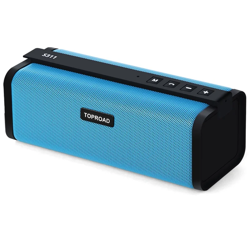 TOPROAD Портативный 10 Вт Bluetooth динамик HIFI беспроводной стерео большой мощности Soundbox сабвуфер Колонка динамик s поддержка TF FM радио AUX - Цвет: blue speaker