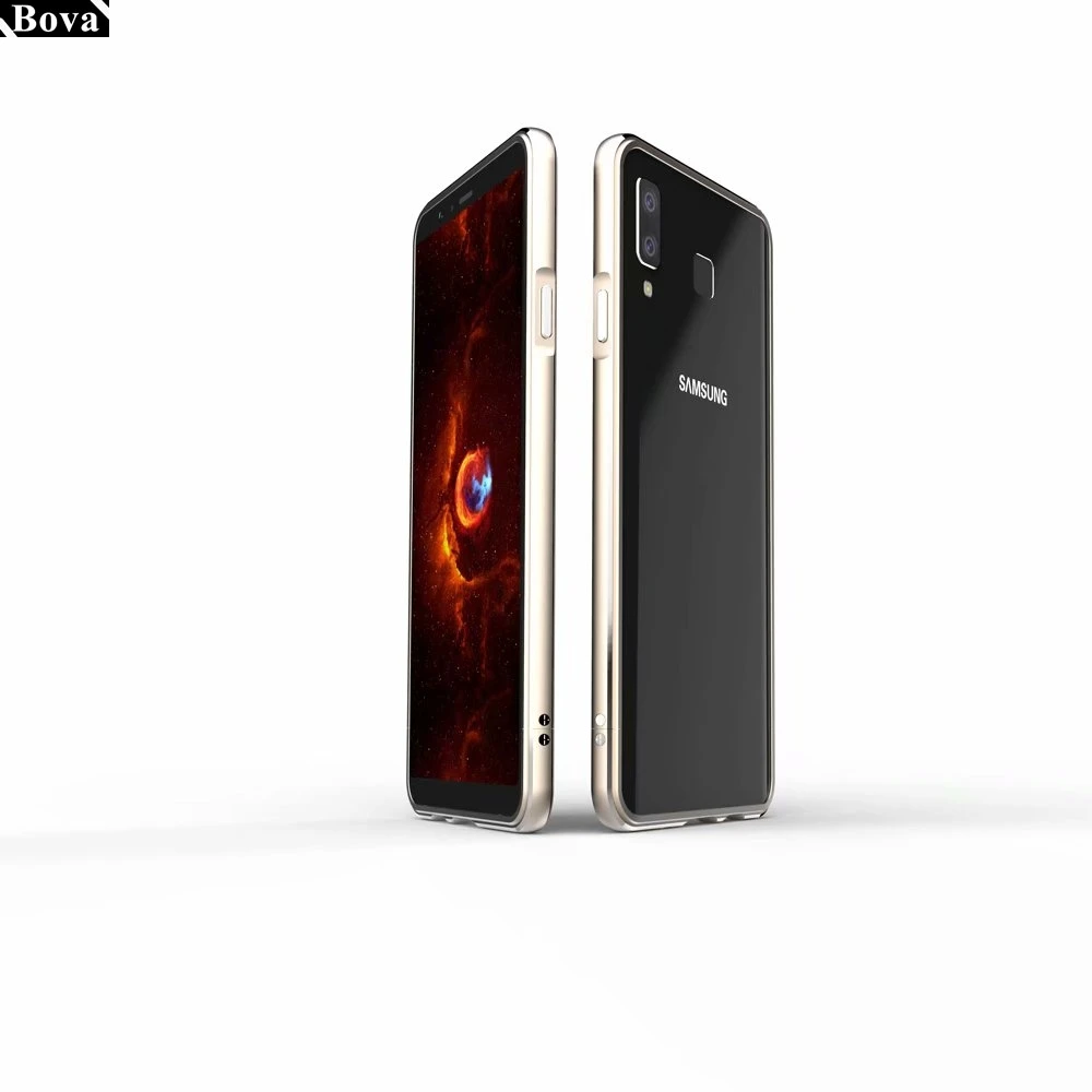Роскошные Делюкс ультра тонкий алюминиевый бампер чехол для Samsung Galaxy A8 звезда(A9 звезда) 6," чехол+ 2 пленки(1 Фронтальная+ 1 задняя