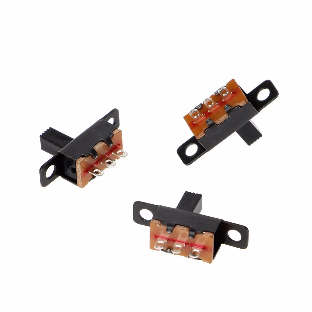 20 Pcs DC 50V 0.5A 3 Solder Lug Pin 2 Position SPDT 1P2T Mini Panel Slide Switch Switches | Обустройство дома