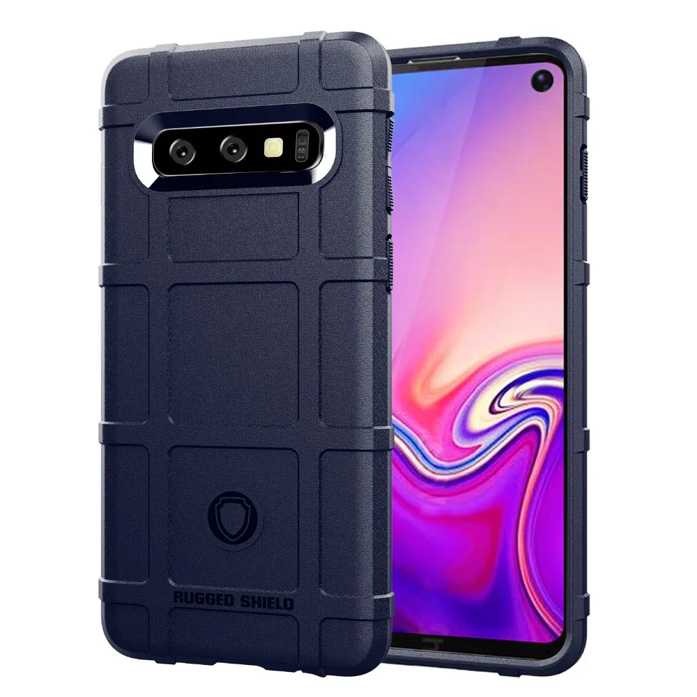 Бронированные противоударные Чехлы для Samsung Galaxy S10 S10e + Мягкий противоударный