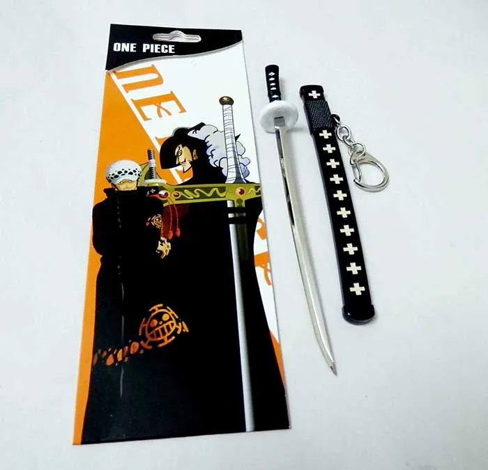 Опт/розница Версия One piece Зоро мечи цепочка для ключей 7 17 см меч с Бесплатная