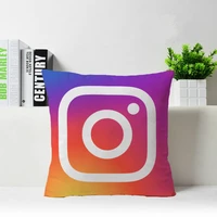 hot selling social media instagram customized zippered square throw pillowcase zippered pillow sham protector