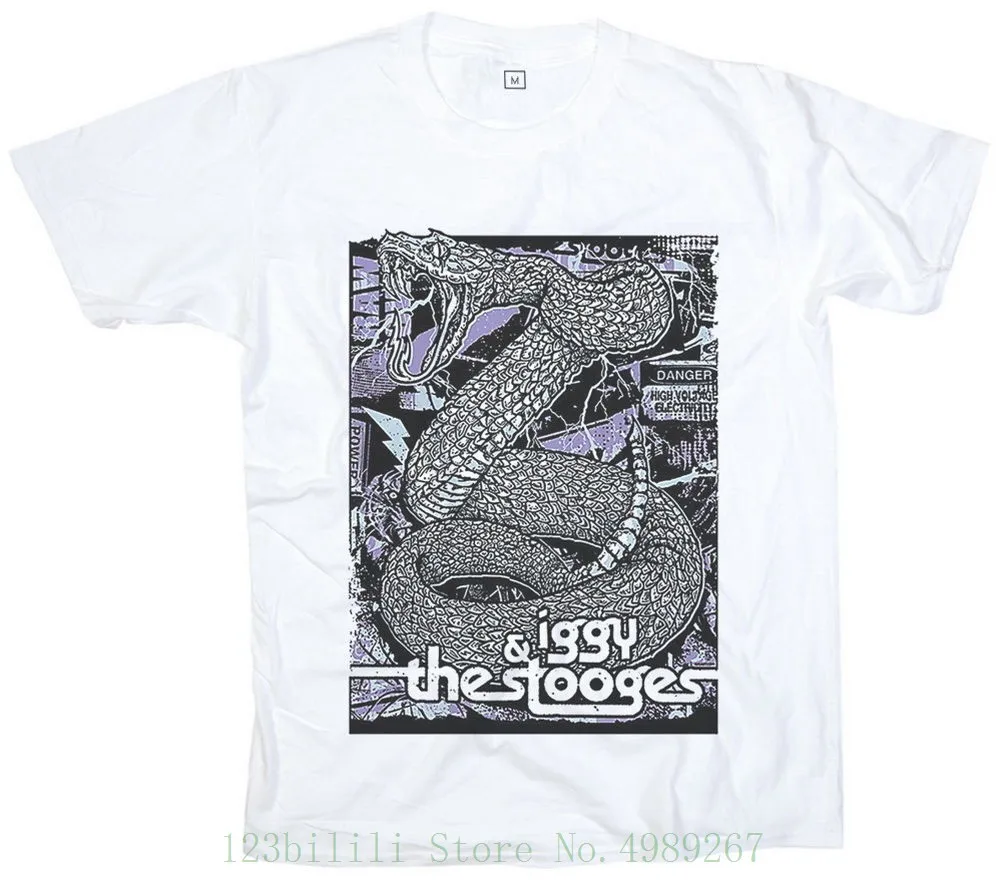 Новинка Iggy Pop The Stooges рок н ролл панк мужская и женская белая футболка размеры S M L Xl