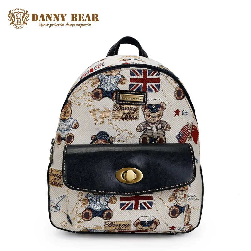 Danny Bear Мода японский женский рюкзак Винтаж дешевые школа Рюкзаки для подростков