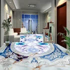 Европейский стиль, синее Мраморное покрытие, рисование пола, ПВХ, самоклеящиеся водонепроницаемые 3D-обои для пола, кухни, ванной комнаты, наклейки