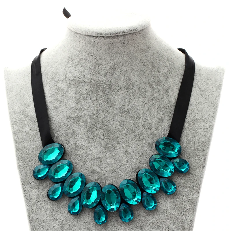 Женский очаровательный дизайн хрустальные подвески бусы ожерелье Длинная лента