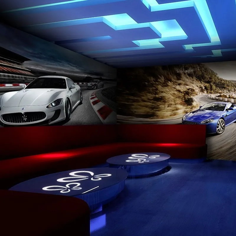 Фото обои 3D автомобиль росписи для караоке бара отеля фон обои|wallpaper mural|photo wallpaper