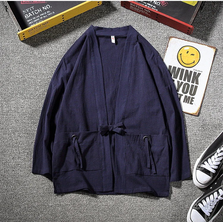 Плюс размер 5XL японское кимоно yukata мужской свободный солнцезащитный кардиган китайский элемент Хан фу кимоно haori