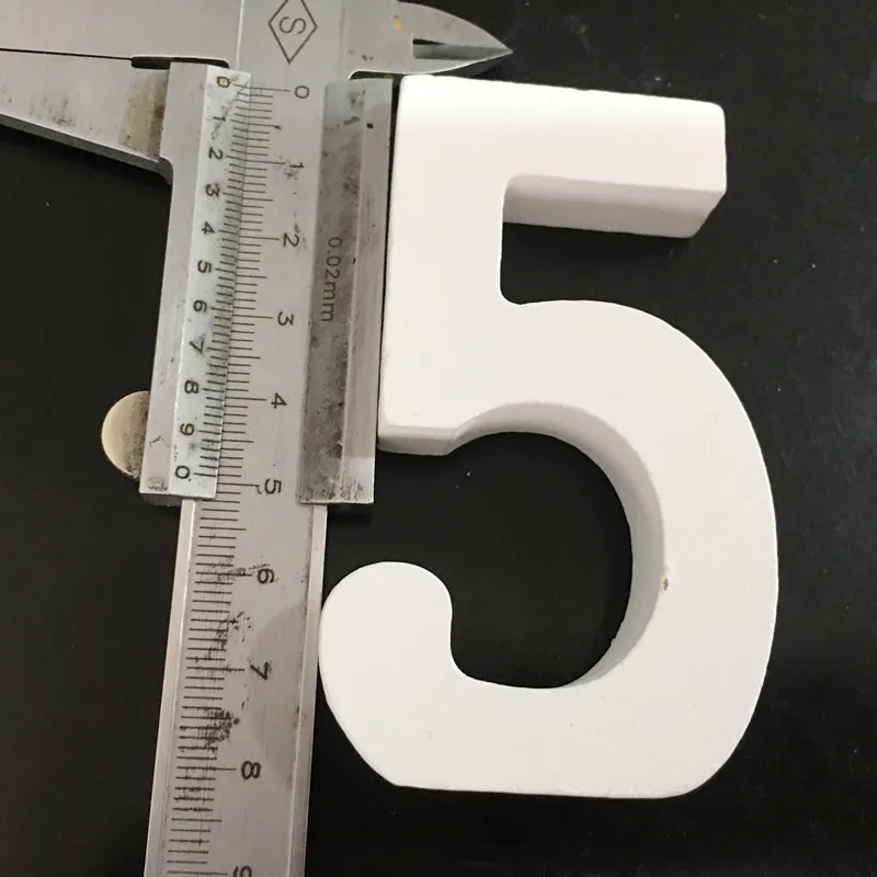 5 3.14" Wood Craft Plywood Wooden Number, Number 0 To 9 for Wedding Nursery Home Decoration - Цвет: 5