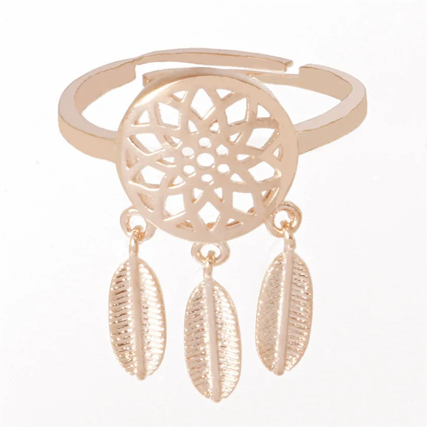 Новинка оптовая продажа 10 шт./лот минималистский Boho Перо Кольца Модные украшения