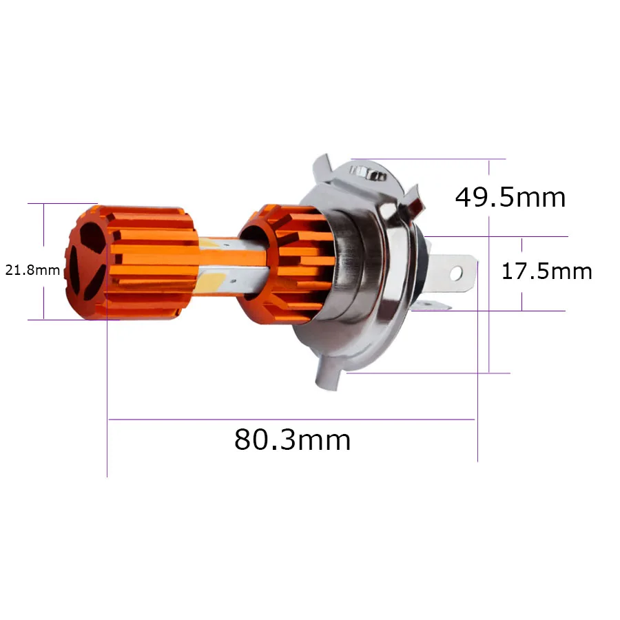 Мотоцикл H4 LED COB 18W 2000LM фара для мотоцикла белый свет аксессуары авиационный