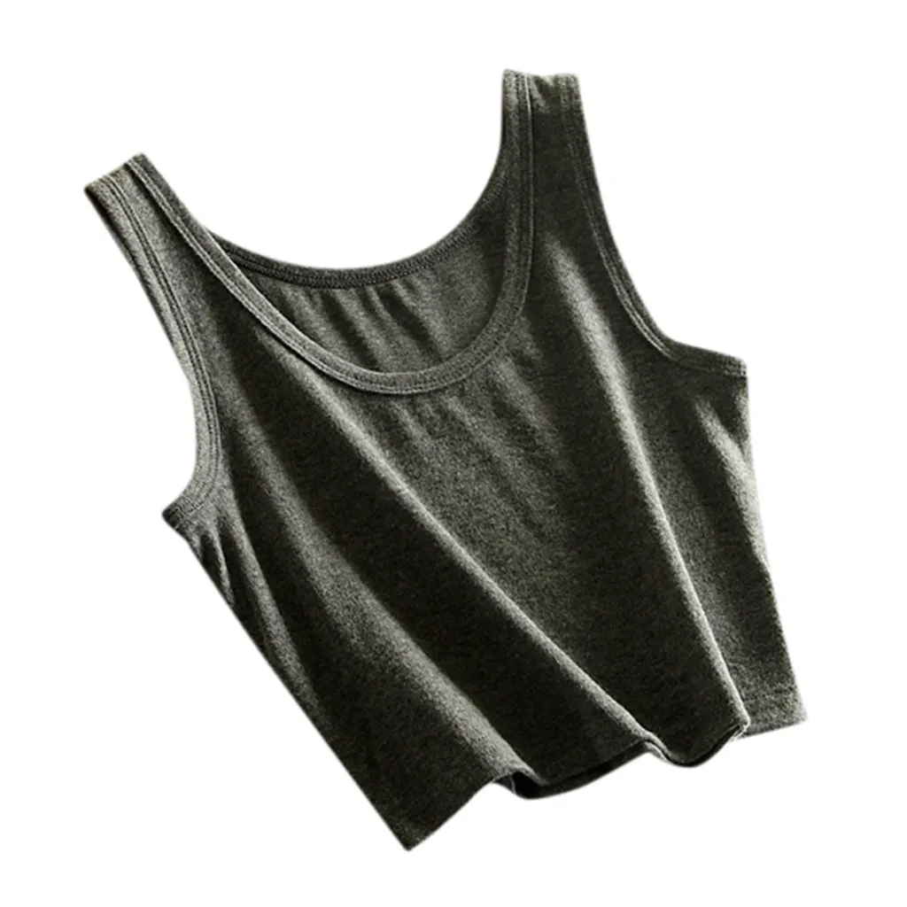 Женский топ женская футболка без рукавов майка короткий жилет укороченный