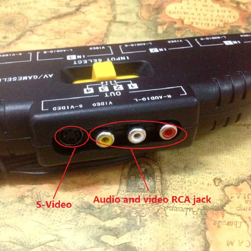 Av-коммутатор с 3 портами аудио-и видеомагнитофон Umschalter transmverter AV Cinch/RCA