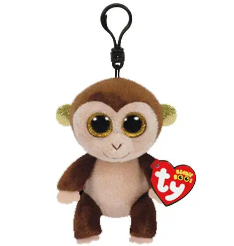 Audrey Monkey Clip Ty Beanie Big Eyes плюшевая кукла для ключей, игрушка " 10 см - Цвет: Audrey Monkey Clip