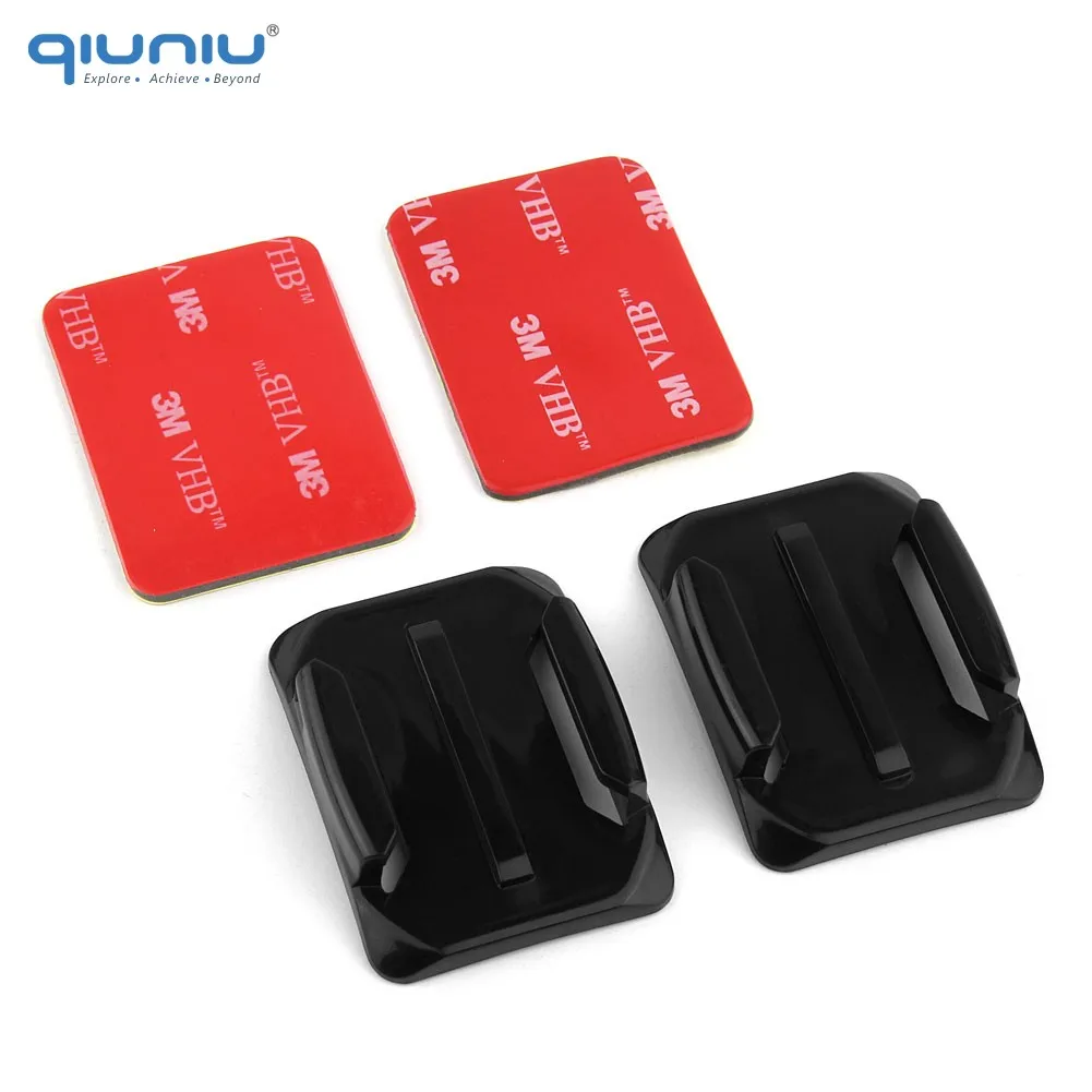 QIUNIU плоское изогнутое клейкое крепление комплект для замены GoPro Hero 6 5 4 3+ 3 для Xiaomi Yi для SJCAM для GoPro аксессуары