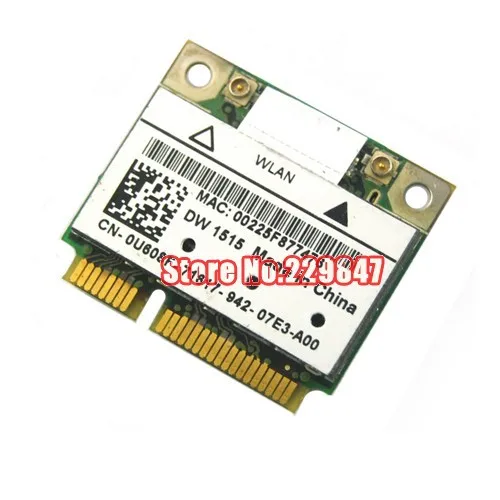 Беспроводная Wlan N половинная мини pci-e pcie карта для Dell DW1515 dw 1515 Atheros AR9280 U608F |