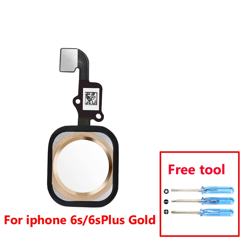 For 6s 6sPlus Gold Для iPhone 5S, SE 6 6plus 6s 6s Plus кнопка домой гибкий кабель с сенсором отпечатков пальцев Touch ID в сборе для ремонта телефона - Цвет: For 6s 6sPlus Gold