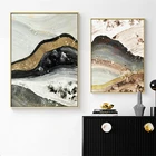 Настенная картина в китайском стиле, абстрактный желтый сыпучий песок, пейзаж, холст, Постер для комнаты, скандинавский Декор