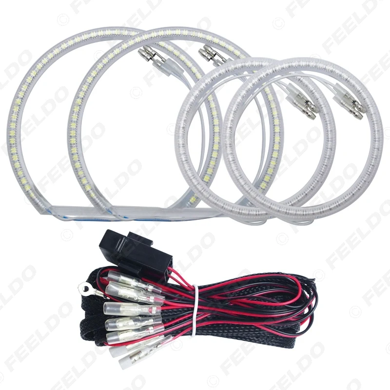 

FEELDO 1Set Auto SMD Angel Eyes Light Halo Rings DRL For BMW E87 Headlight White Yellow Blue #AM4752