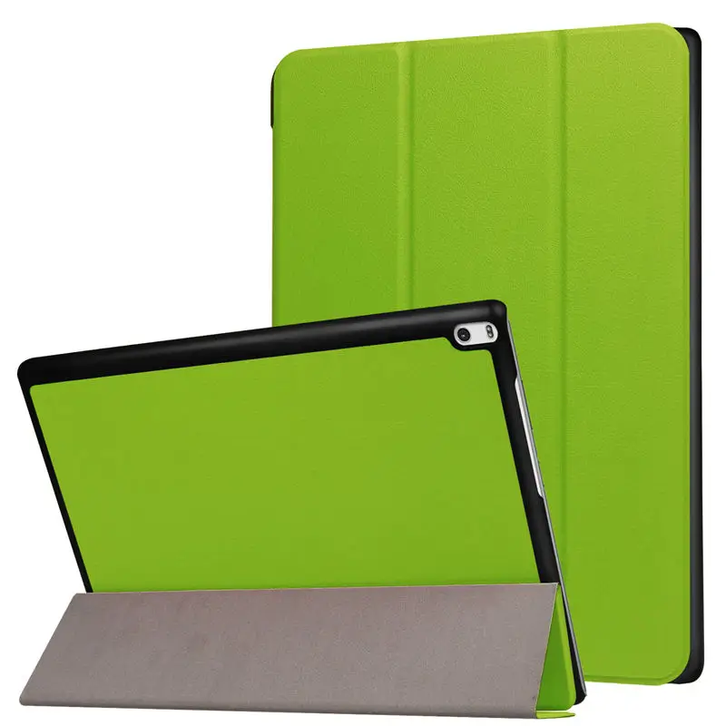 green Чехол-книжка из искусственной кожи чехол для lenovo TAB 4 10 плюс Smart Cover для lenovo TAB4 10 плюс TB-X704L TB-X704F TB-X704N 10,"+ Защитная пленка на экран+ подставка для ручек - Цвет: green