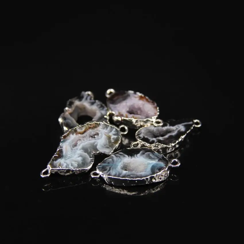 5 шт./лот соединитель для плиты Geode Freeform Натуральный Druzy Agates сырье дюрси кварц