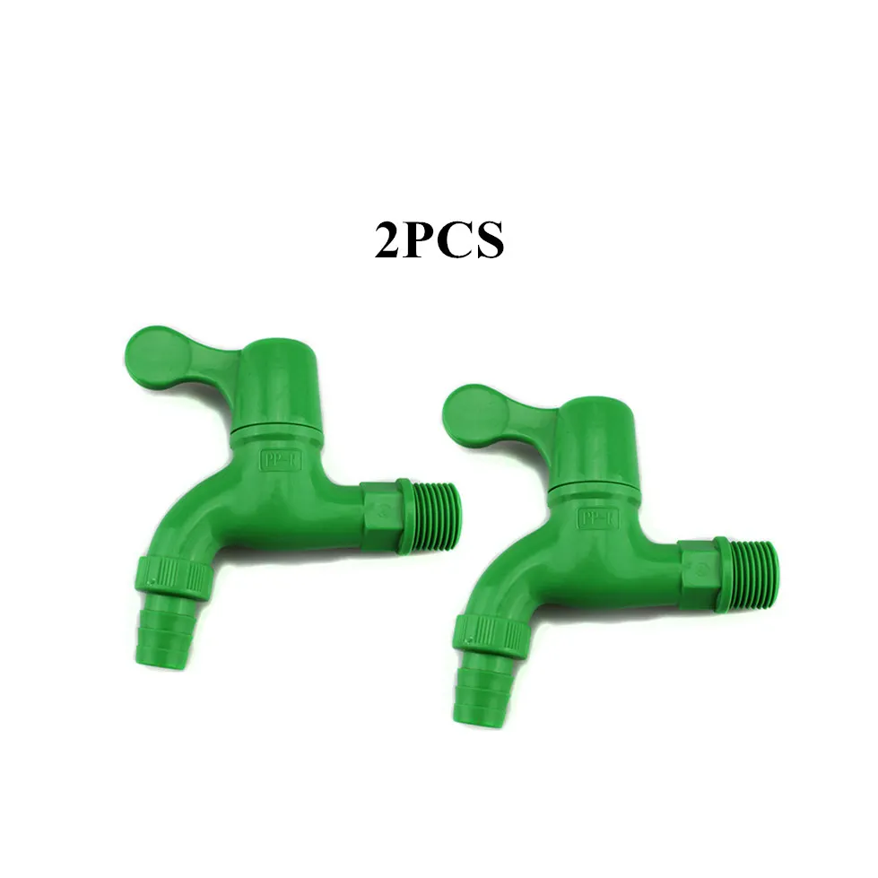 2 шт. Пластиковый садовый кран кухонный раковина выход пластиковая белая нить