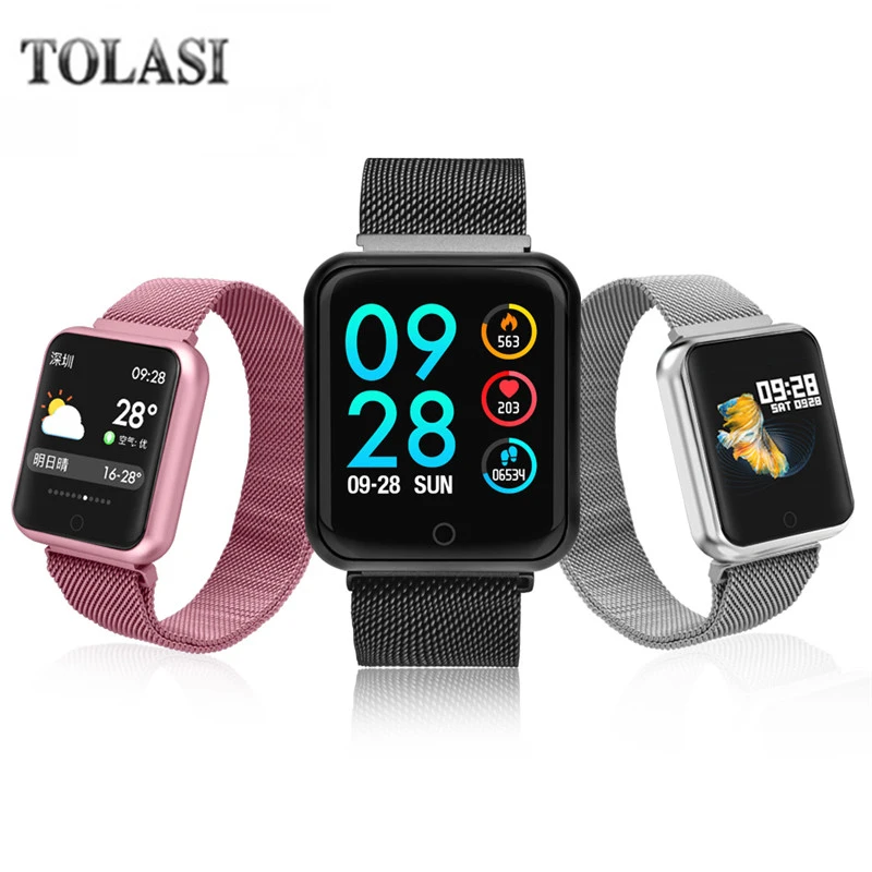 Смарт-часы Для мужчин женщин 2018 крови Давление кислородом монитор сердечного