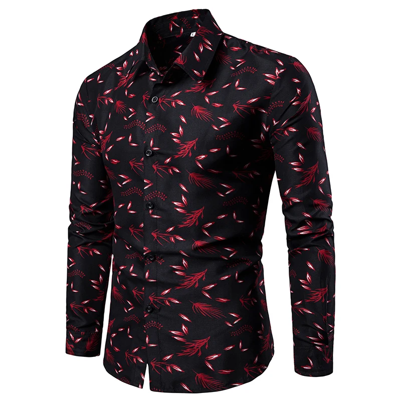 New Fashion Brand Camisa Masculina Long Sleeve Hawaiian Shirt Men Summer Casual Formal Male Dress EU Size M-4XL | Мужская одежда