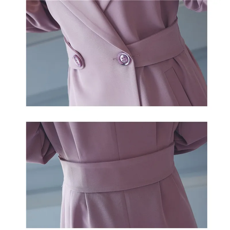 

2020 Spring Autumn Women Trench Coat Plus size 4XL Elegant Slim Lapel Long Windbreaker Solid Casual Female Coat Brand Clothing